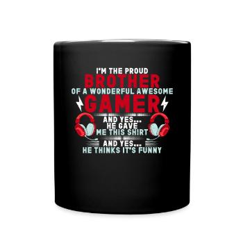 Video Games Gaming Boys Brother Teen - Full Colour Mug - black - Front