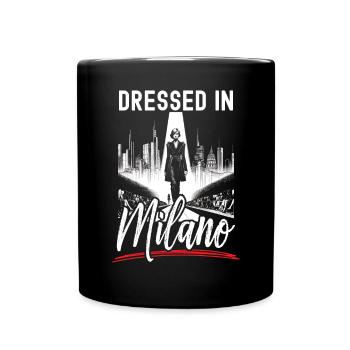 Mailand Italien Reisen Urlaub Italienisch Mailand Skyline - Tasse einfarbig - Schwarz - Vorne