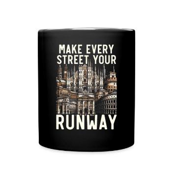 Mailand Italien Reisen Urlaub Italienisch Mailand Skyline - Tasse einfarbig - Schwarz - Vorne