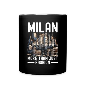 Mailand Italien Reisen Urlaub Italienisch Mailand Skyline - Tasse einfarbig - Schwarz - Vorne