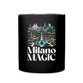 Mailand Italien Reisen Urlaub Italienisch Mailand Skyline - Tasse einfarbig - Schwarz - Vorne