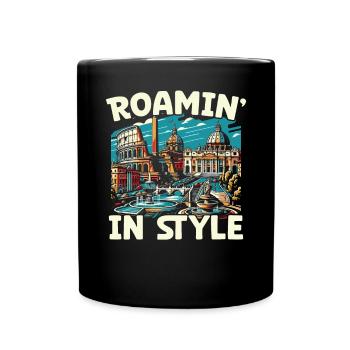 Rom Italien Reisen Italienisch Roma Italia I Love Rome - Tasse einfarbig - Schwarz - Vorne