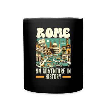 Rom Italien Reisen Italienisch Roma Italia I Love Rome - Tasse einfarbig - Schwarz - Vorne