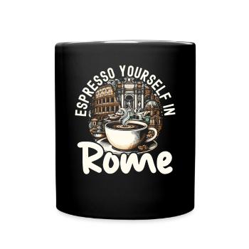 Rom Italien Reisen Italienisch Roma Italia I Love Rome - Tasse einfarbig - Schwarz - Vorne