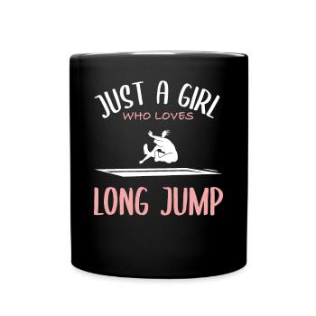Weitsprung-Liebe - Tasse einfarbig - Schwarz - Vorne