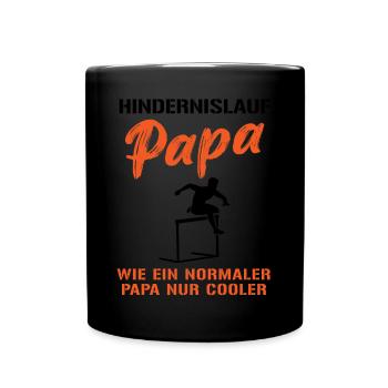 Papa cool qui court sur les haies - Mug uni - noir - Devant