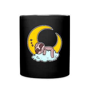 Motif de paresseux - Mug uni - noir - Devant