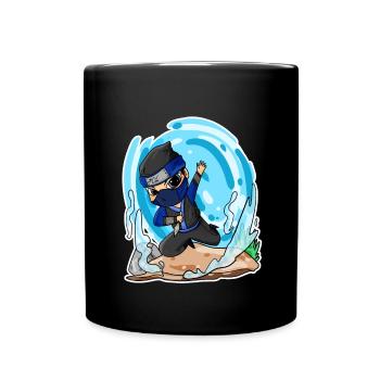 Ninja Motiv - Tasse einfarbig - Schwarz - Vorne