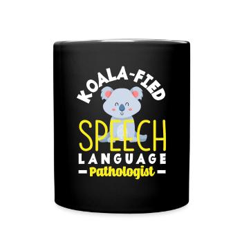 Speech therapist, speech therapist, speech therapist - Full Colour Mug - black - Front