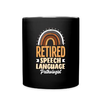 Speech therapist, speech therapist, speech therapist - Full Colour Mug - black - Front