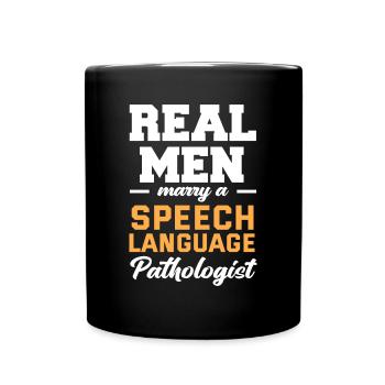 Speech therapist, speech therapist, speech therapist - Full Colour Mug - black - Front