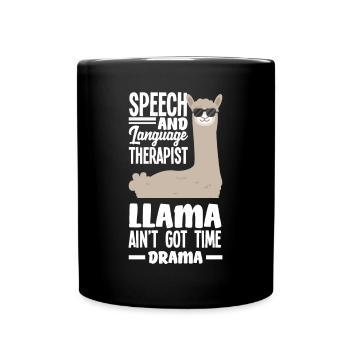 Speech therapist, speech therapist, speech therapist - Full Colour Mug - black - Front