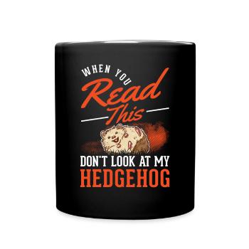 Hedgehog Gift Spiny Hedgehog - Full Colour Mug - black - Front