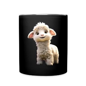 Sheep Lamb Mow Sheep Shepherd Cute Sheep Sheep - Full Colour Mug - black - Front