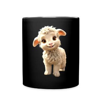 Sheep Lamb Mow Sheep Shepherd Cute Sheep Sheep - Full Colour Mug - black - Front