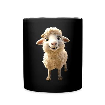 Sheep Lamb Mow Sheep Shepherd Cute Sheep Sheep - Full Colour Mug - black - Front
