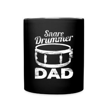 Trommler Vater - Tasse einfarbig - Schwarz - Vorne