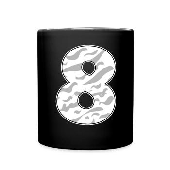 8 - Tasse einfarbig - Schwarz - Vorne