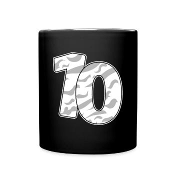 10 - Tasse einfarbig - Schwarz - Vorne