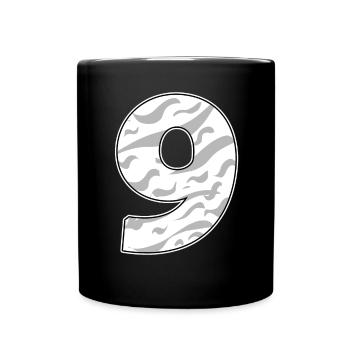Nine - 9 - Full Colour Mug - black - Front
