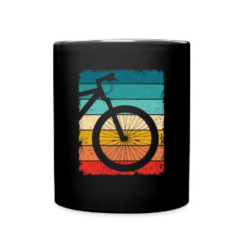 VTT rétro - Mug uni - noir - Devant