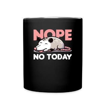 Non, pas aujourd’hui, opossum - Mug uni - noir - Devant