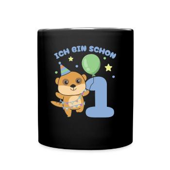 J’ai déjà 1 suricate d’anniversaire - Mug uni - noir - Devant