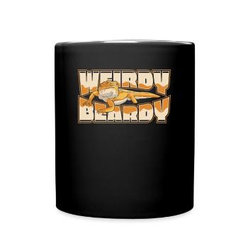 Weirdy Beardy Pogona Pet Lizard Owner Bearded - Full Colour Mug - black - Front