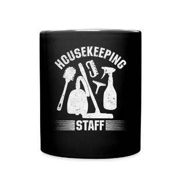 Housekeeping Staff Housekeeper House Cleaner - Full Colour Mug - black - Front
