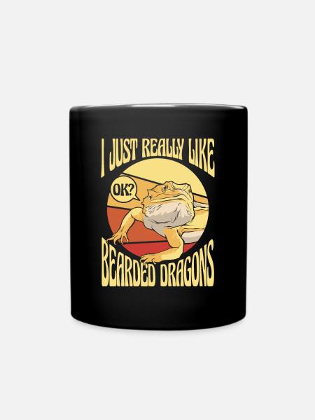 Wirklich wie Bartagamen Pogona Eidechse Haustier - Tasse einfarbig - Schwarz