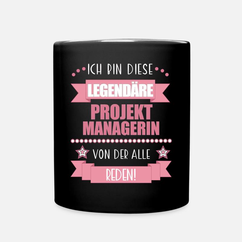 Projektmanagerin Projektmanagement Geschenk - Tasse einfarbig - Schwarz