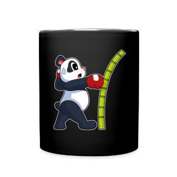 Panda Boxer Boxing Gloves Boxing - Full Colour Mug - black - Front