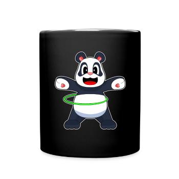 Panda Fitnessreifen Workout Gymnastik - Tasse einfarbig - Schwarz - Vorne