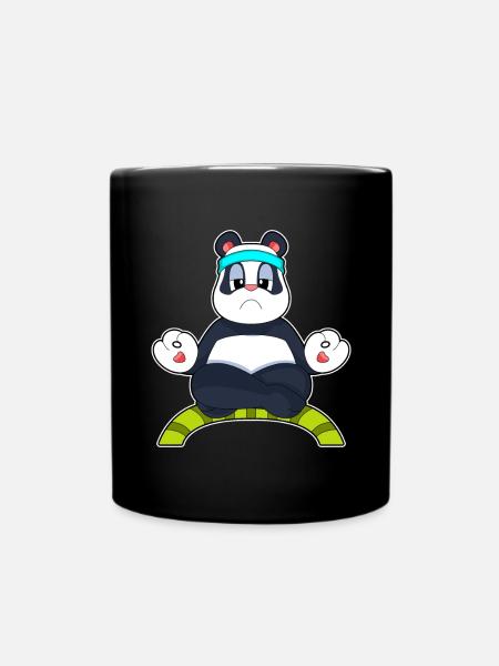 Panda Yoga Fitness Méditation - Mug uni - noir