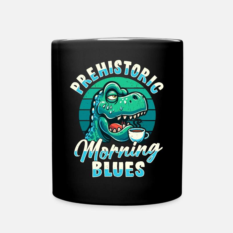 Mürrischer Trex-dinosaurier Mit - Tasse einfarbig - Schwarz