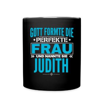 Judith Name Design - Tasse einfarbig - Schwarz - Vorne