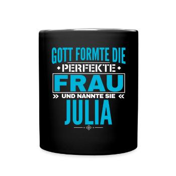 Conception du nom de Julia - Mug uni - noir - Devant