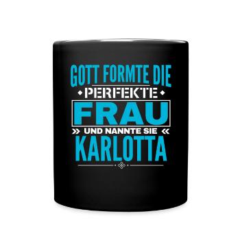 Conception du nom Karlotta - Mug uni - noir - Devant