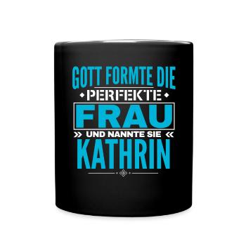 Conception du nom de Kathrin - Mug uni - noir - Devant