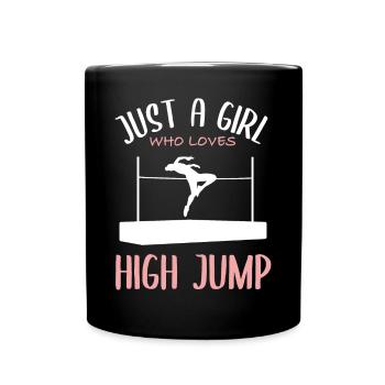 Fille Aime La Passion Du Saut En Hauteur - Mug uni - noir - Devant