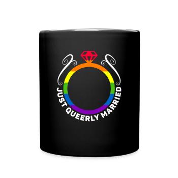 Gay Pride Wedding Gay Marriage - Full Colour Mug - black - Front
