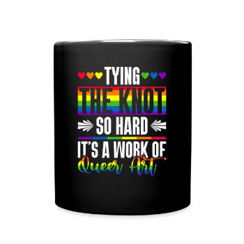 Gay Pride Wedding Gay Marriage - Full Colour Mug - black - Front