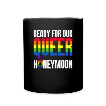 Gay Pride Wedding Gay Marriage - Full Colour Mug - black - Front