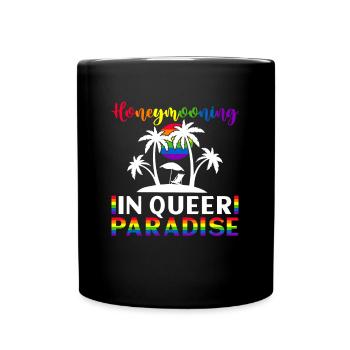 Gay Pride Wedding Gay Marriage - Full Colour Mug - black - Front