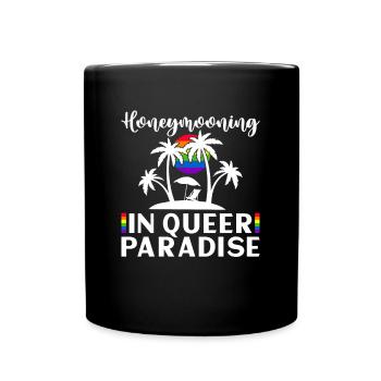Gay Pride Wedding Gay Marriage - Full Colour Mug - black - Front