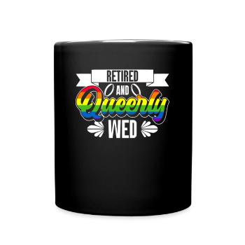 Gay Pride Wedding Gay Marriage - Full Colour Mug - black - Front