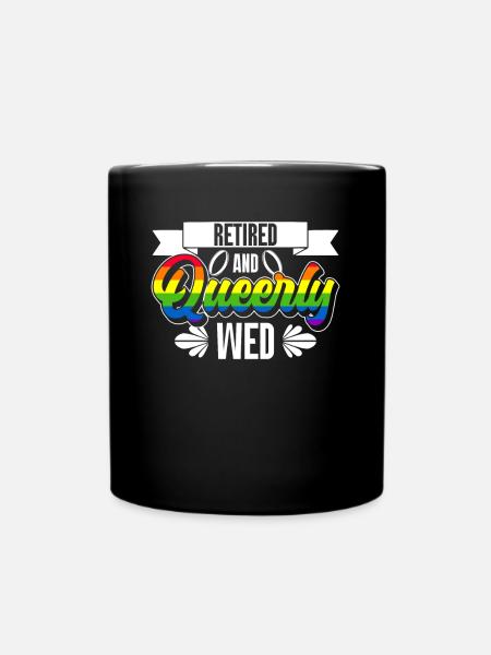 Gay Pride Hochzeit Homo-Ehe - Tasse einfarbig - Schwarz