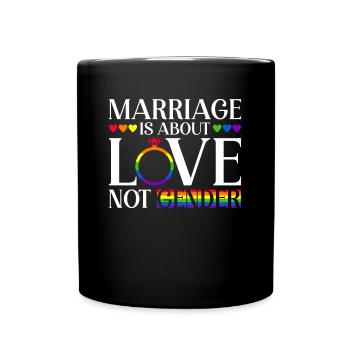 Gay Pride Wedding Gay Marriage - Full Colour Mug - black - Front