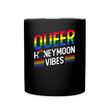 Gay Pride Wedding Gay Marriage - Full Colour Mug - black - Front