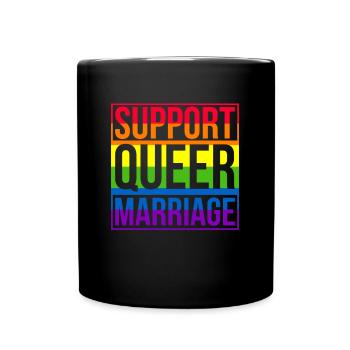 Gay Pride Wedding Gay Marriage - Full Colour Mug - black - Front
